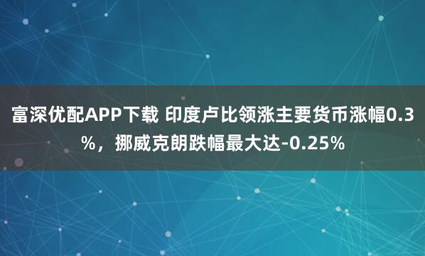 富深优配APP下载 印度卢比领涨主要货币涨幅0.3%，挪威克朗跌幅最大达-0.25%